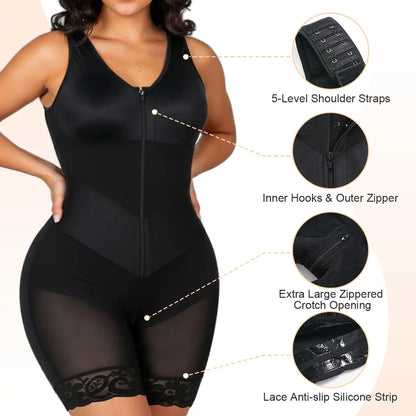 SHAPERX Sculpting Tummy Control Fajas Colombianas for Women Moldeadoras Shapewear with V-Shape Sculpting Elastic Band