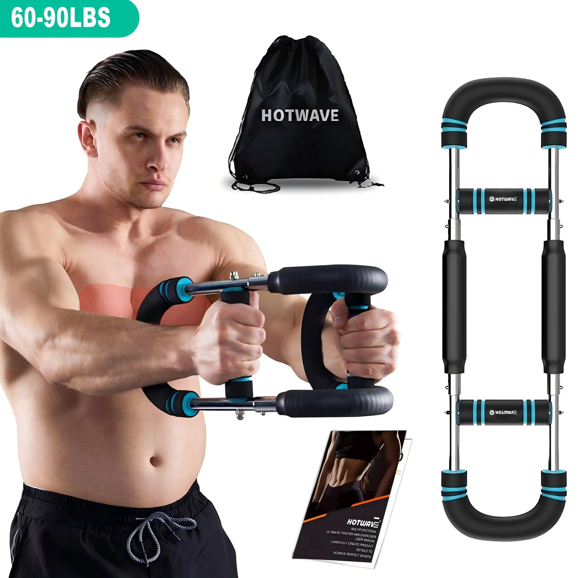 HOTWAVE Arm Trainer, Adjustable Chest Workout Equipment, Arm Trainer for Men, Chest Trainer for Men, Shoulder Muscle Training, Portable Spring Resistance Home Fitness Equipment Summerwins Summerwins