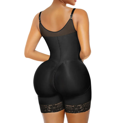Women’S YIANNA Fajas Colombianas Shapewear Tummy Control Butt Lifter Shaper with Zipper Crotch Detachable Shoulder Strap