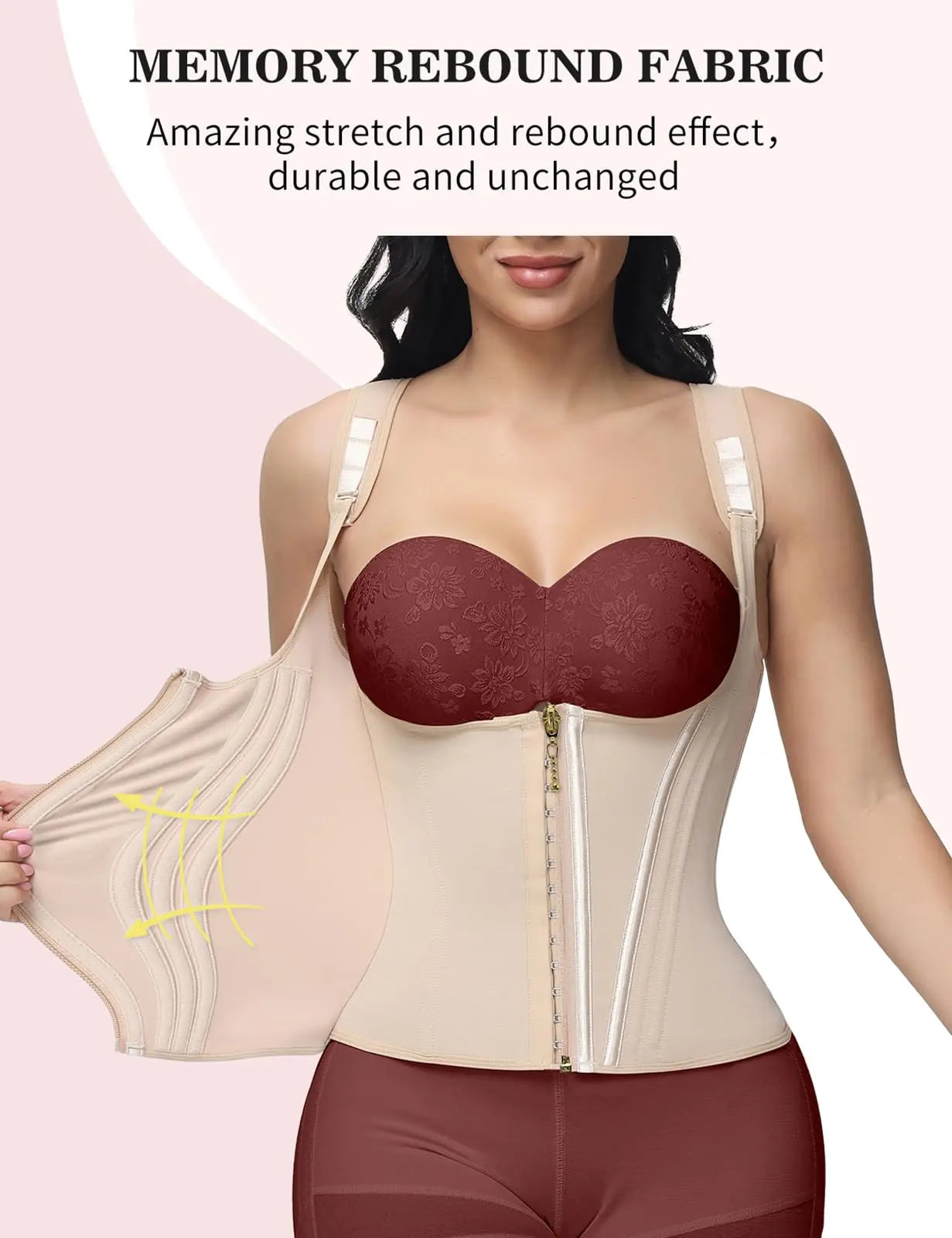 SHAPSHE Waist Shapewear for Women Girdle Workout Shapewear with Adjustable Shoulder Strap