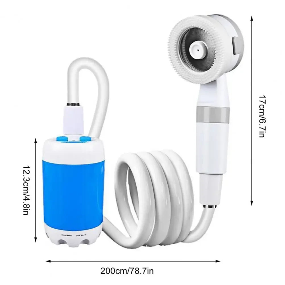 Portable Camping Shower Outdoor Camp Shower Pump,Upgrade Rechargeable Electric Shower Pump with Intelligent Digital Display